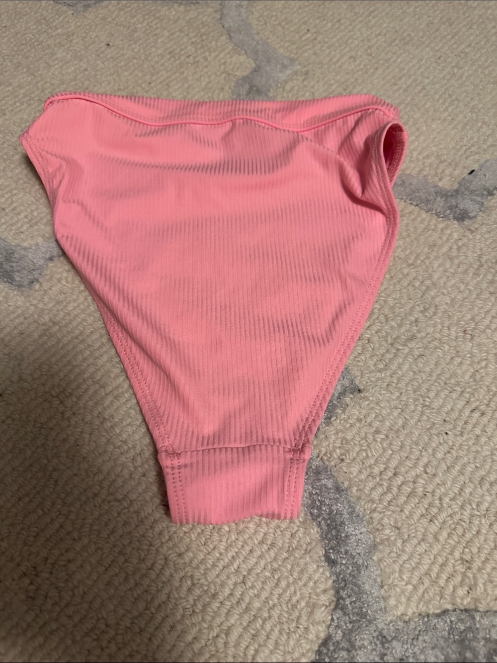 High-Waist Ribbed cheeky Bikini Bottom - Picture 3 of 6